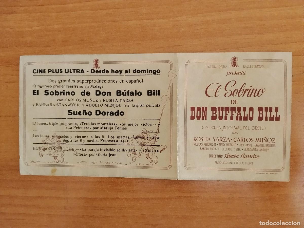  Foglietti di film di film antichi di cinema: TURQ-PROGRAMA DE LA PELICULA --EL SOBRINO DE DON BUFFALO BILL