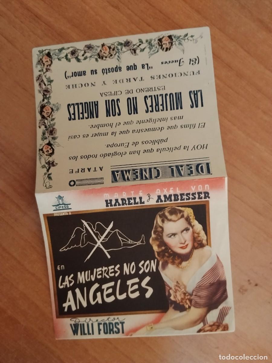  Flyers Publicitaires de films Anciens: TURQ-PROGRAMA DE LA PELICULA --LAS MUJERES NO SON ANGELES