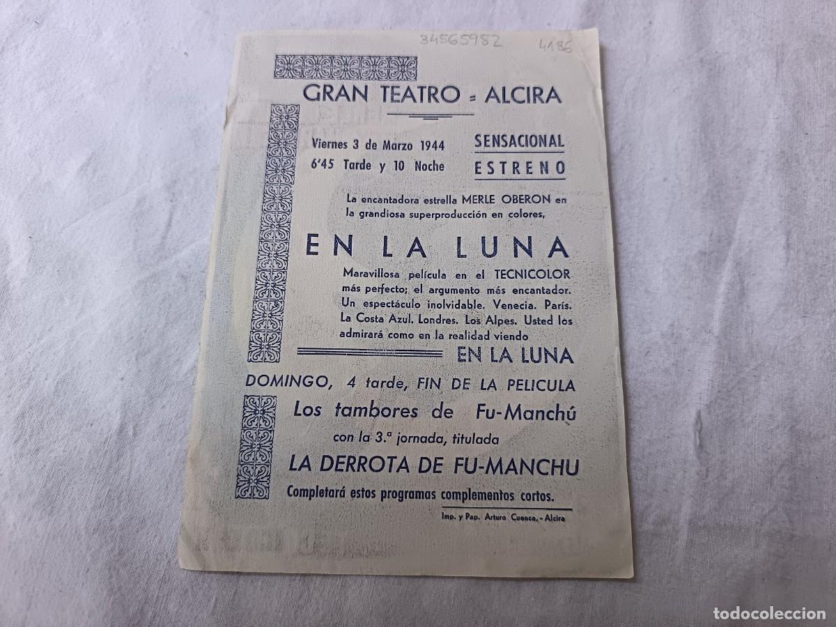 Cine: Folleto de Mano de Cine, En la Luna - Foto 2