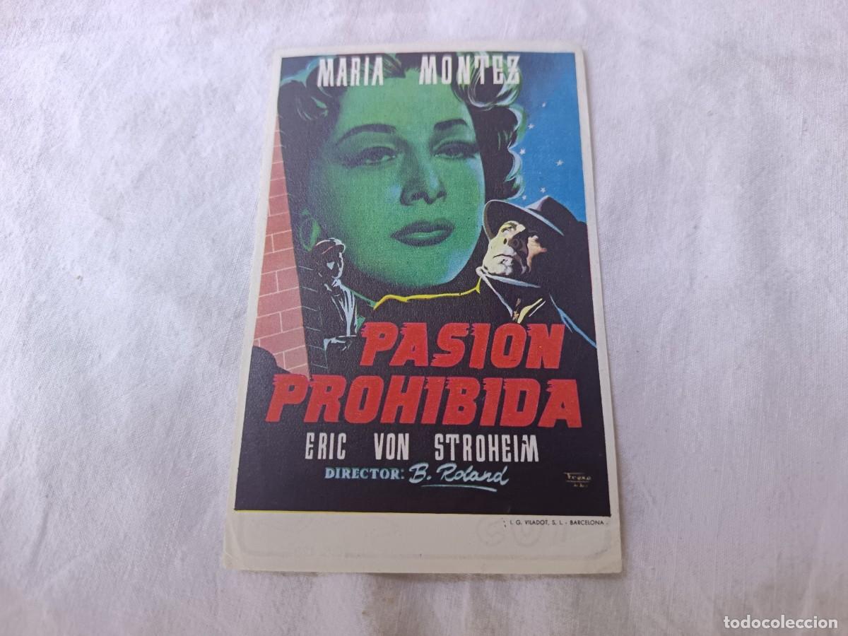 Folhetos de m&atilde;o de filmes antigos de cinema: Folleto de Mano de Cine, Pasi&oacute;n Prohibida