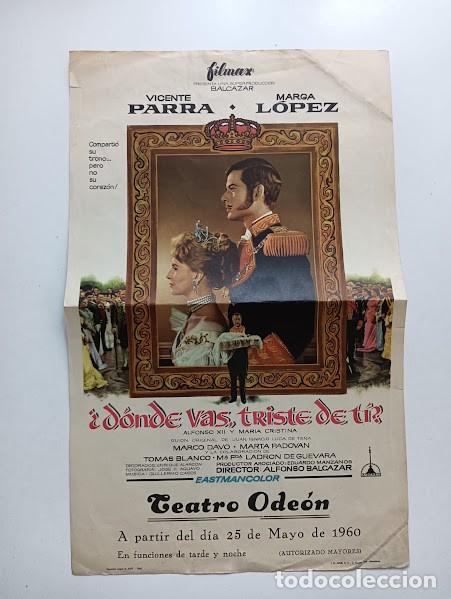  Flyers Publicitaires de films Anciens: DONDE VAS TRISTE DE TI PROGRAMA SENCILLO GRANDE FILMAX VICENTE PARRA MARGA LOPEZ