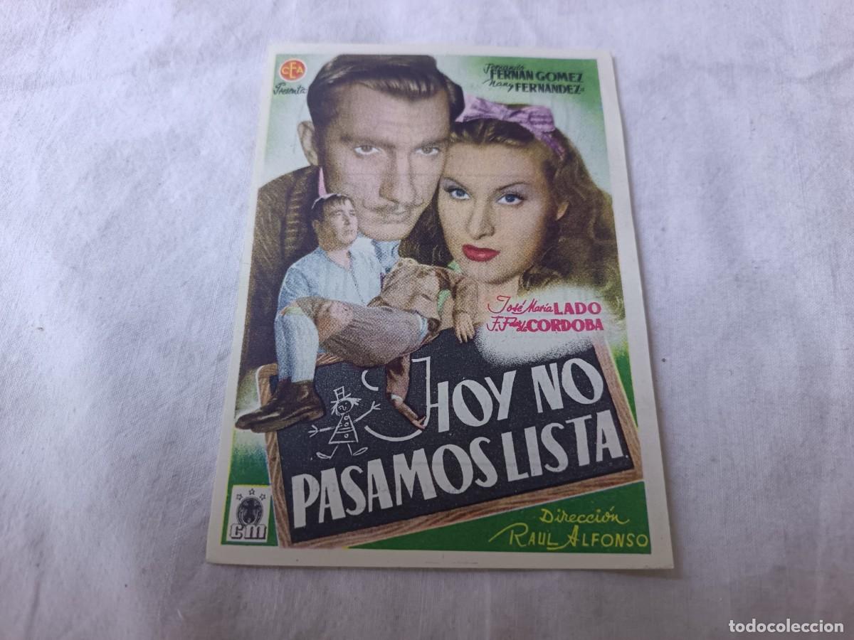 Cine: Folleto de Mano de Cine, Hoy no Pasamos Lista