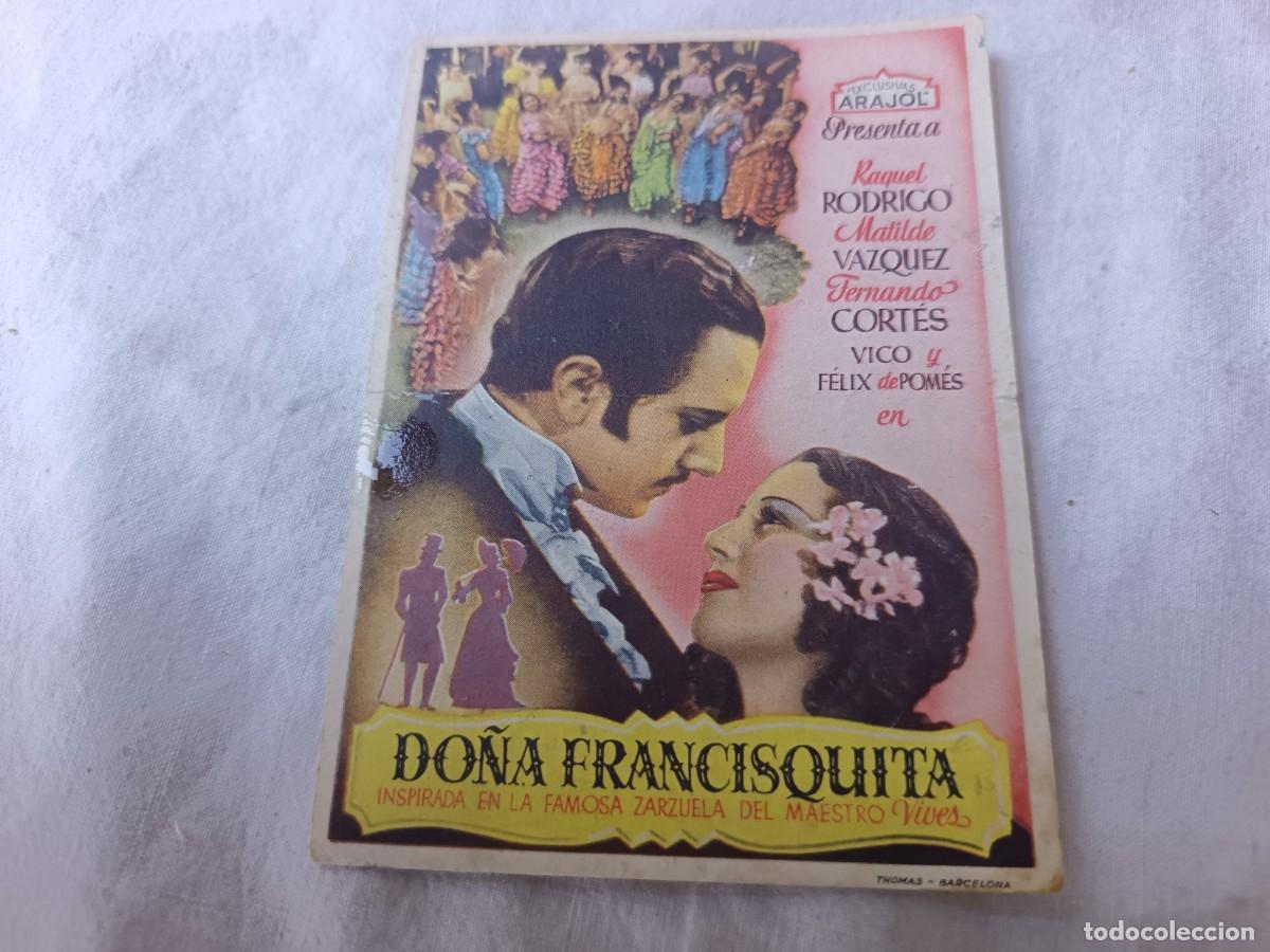 Folhetos de m&atilde;o de filmes antigos de cinema: Folleto de Mano de Cine, Do&ntilde;a Francisca