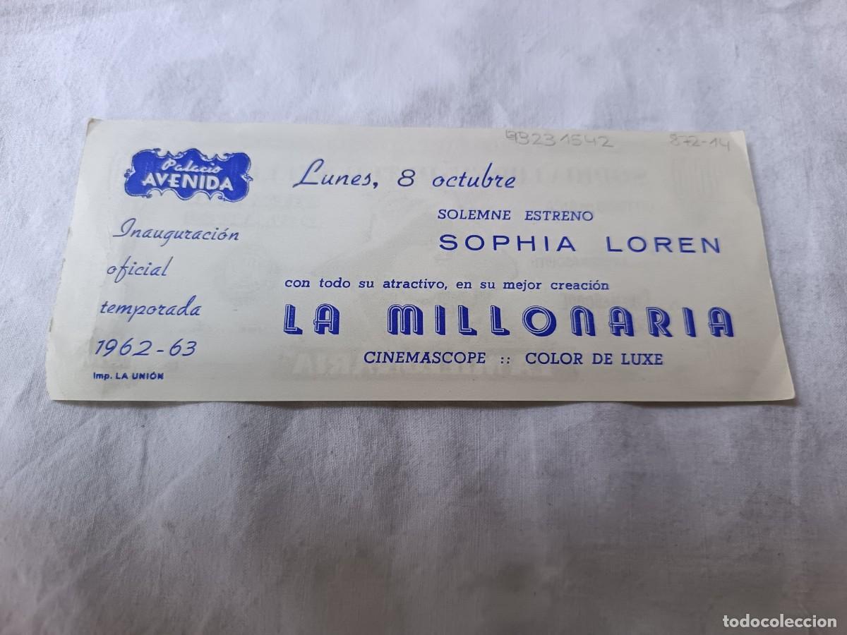 Cine: Folleto de Mano de Cine, La Millonaria - Foto 2