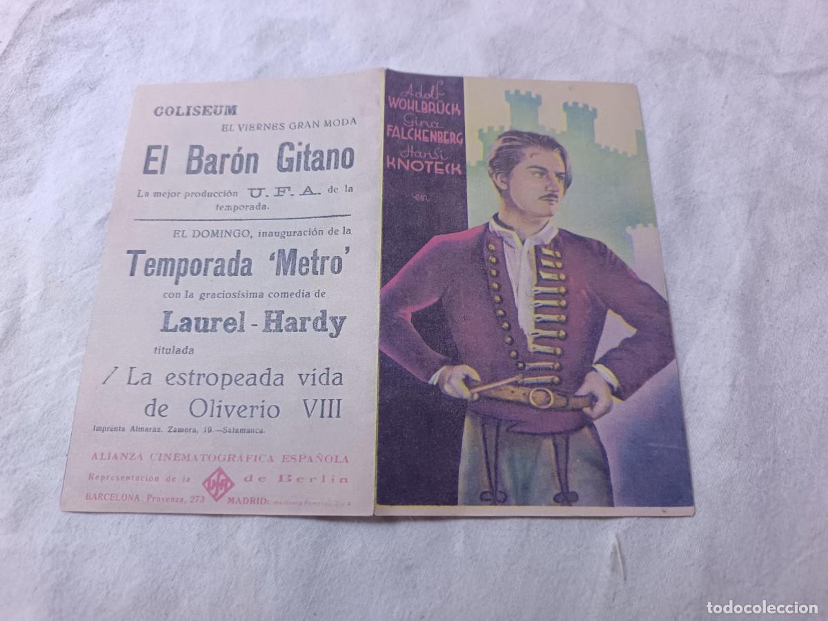 Cine: Folleto de Mano de Cine, El Bar&oacute;n Gitano - Foto 1