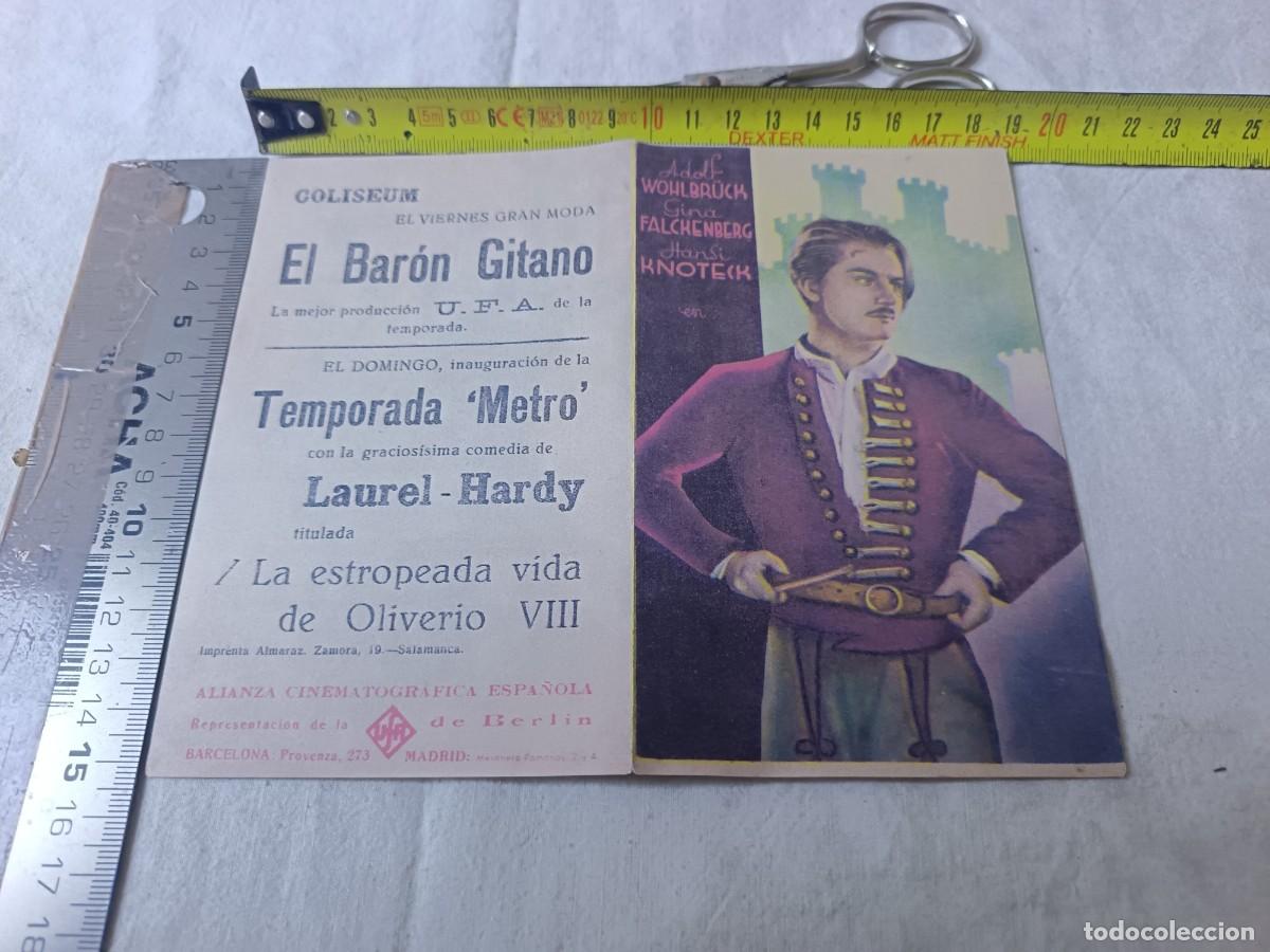 Cine: Folleto de Mano de Cine, El Bar&oacute;n Gitano - Foto 3