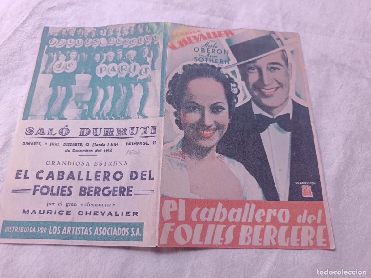 Kino: Folleto de Mano de Cine, El Caballero del Folies Bergere