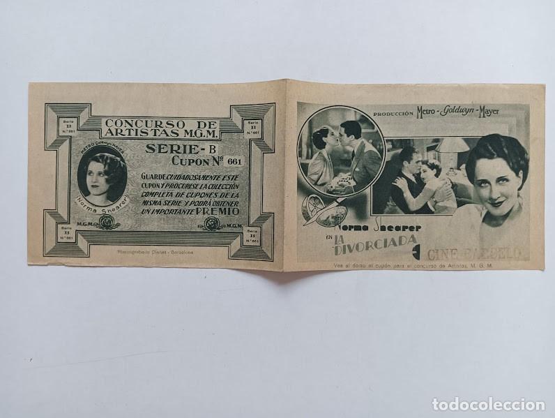 Cine: LA DIVORCIADA PROGRAMA DOBLE MGM NORMA SHEARER ROBERT MONTGOMERY VERDE - Foto 2