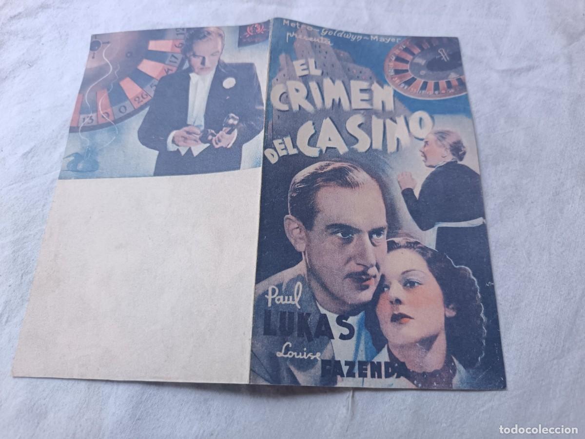 Folhetos de m&atilde;o de filmes antigos de cinema: Folleto de Mano de Cine, El Crimen del Casino