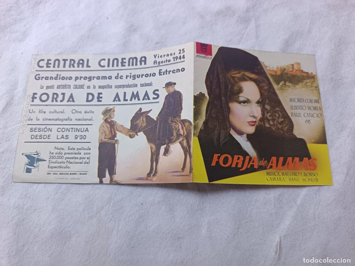 Foglietti di film di film antichi di cinema: Folleto de Mano de Cine, Forja de Almas