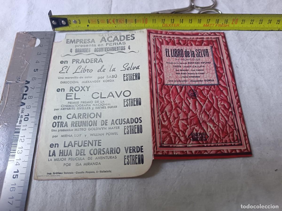 Cine: Folleto de Mano de Cine, El Libro de la Selva - Foto 3