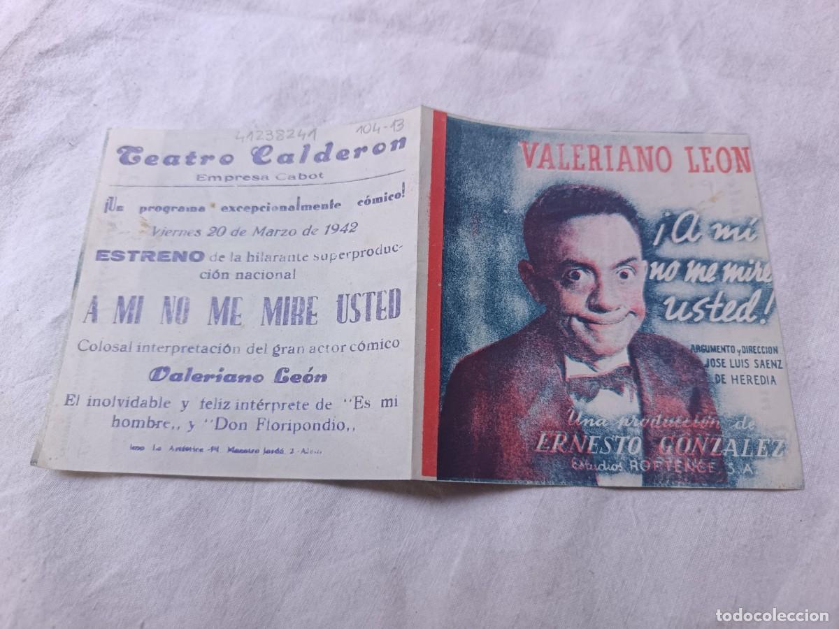 Kino: Folleto de Mano de Cine, A m&iacute; no me Mire Usted