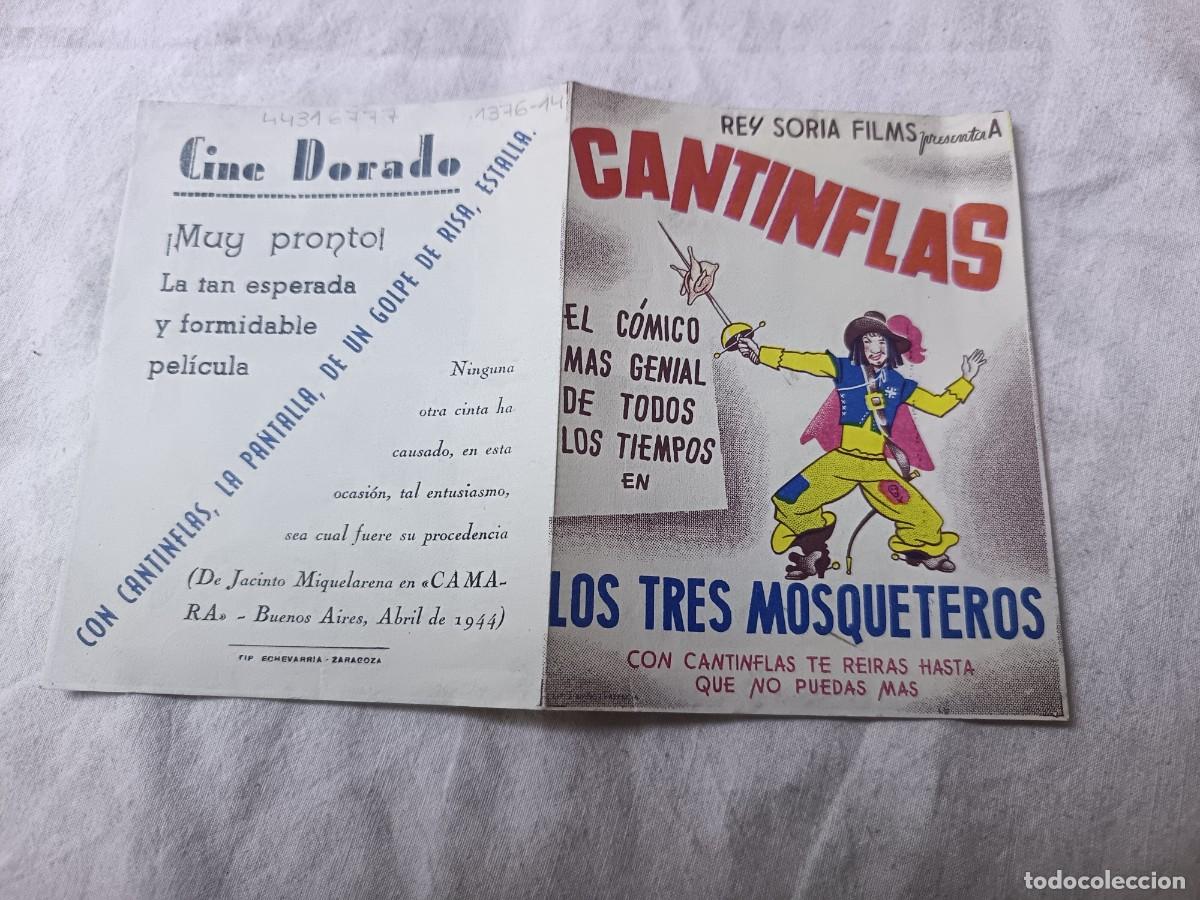 Kino: Folleto de Mano de Cine, Los Tres Mosqueteros, Cantinflas