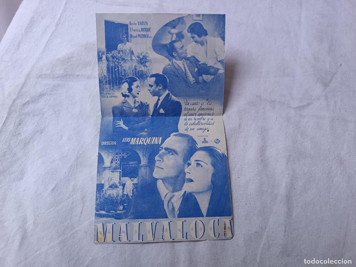 Cine: Folleto de Mano de Cine, Malvaloca - Foto 2
