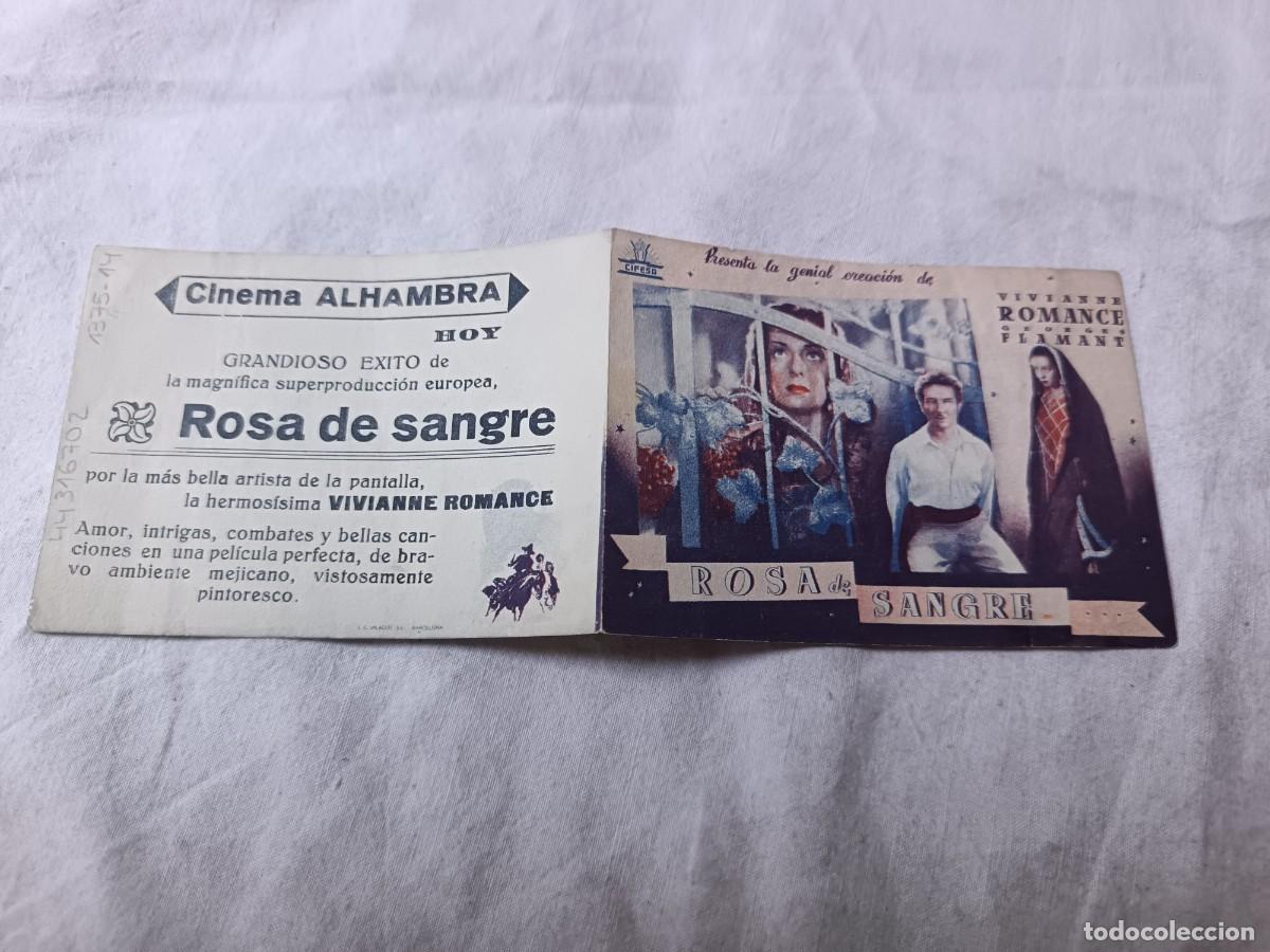 Cine: Folleto de Mano de Cine, Rosa de Sangre