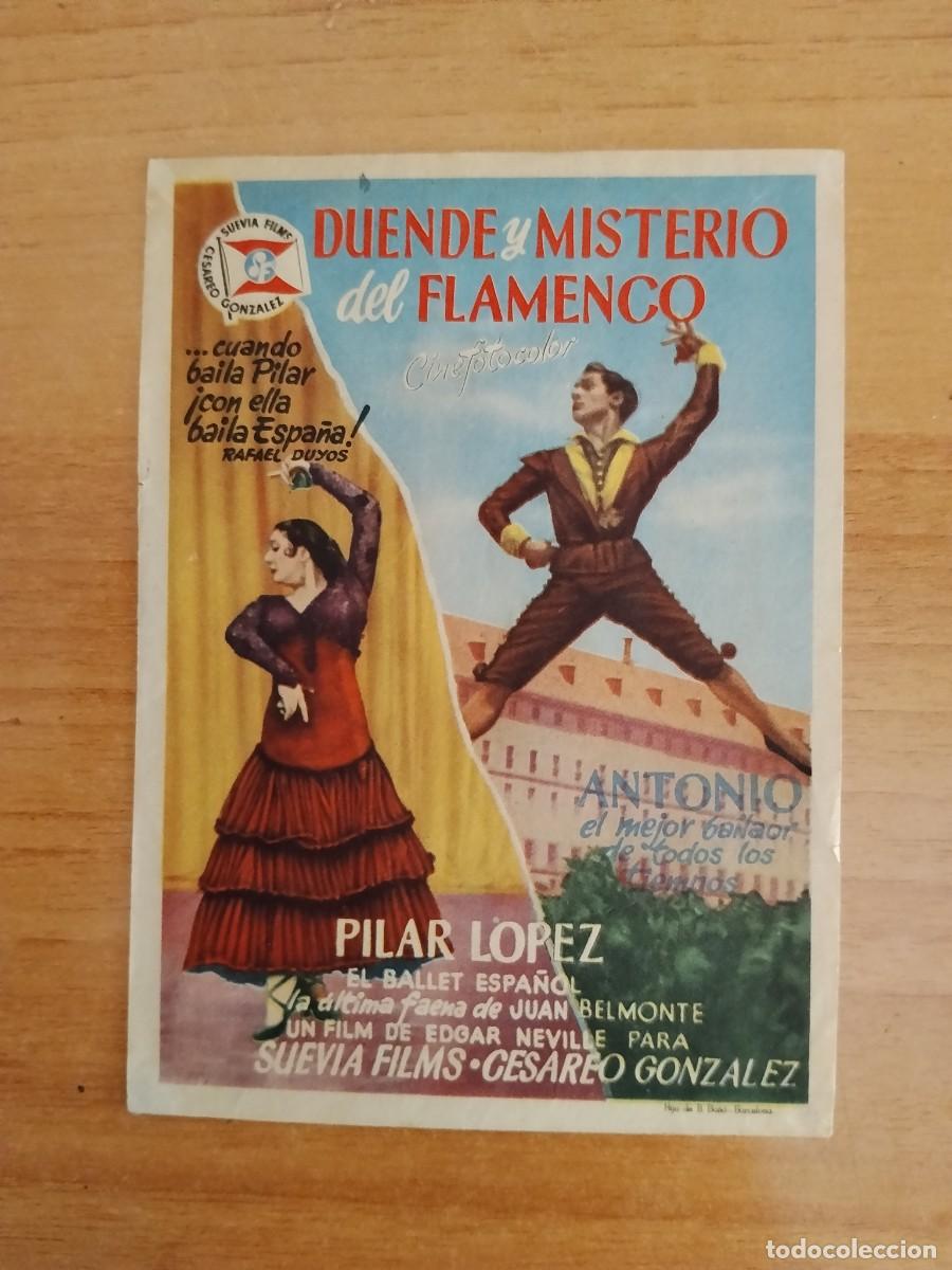  Foglietti di film di film antichi di cinema: TURQ-PROGRAMA DE LA PELICULA --DUENDE Y MISTERIO DEL FLAMENCO