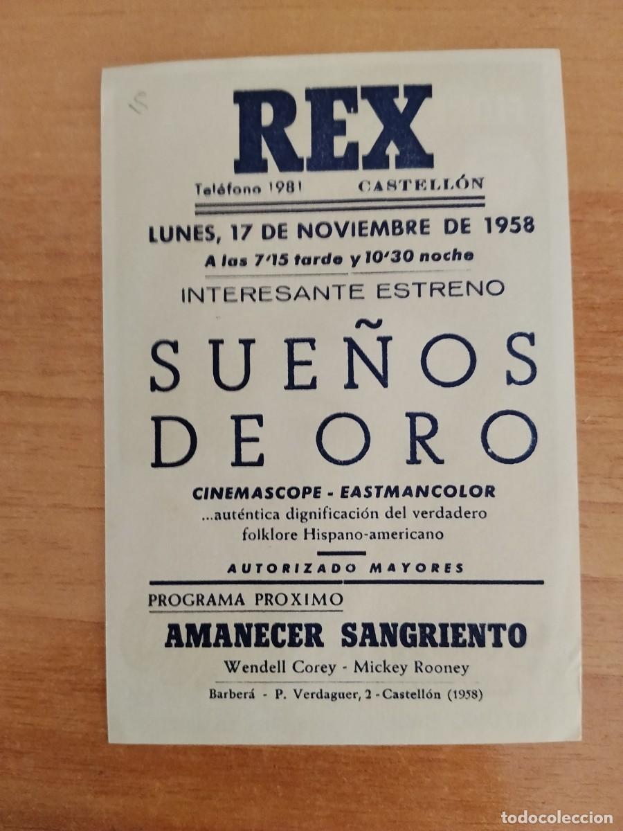 Cine: TURQ-PROGRAMA DE LA PELICULA --SUE&Ntilde;OS DE ORO ct - Foto 2