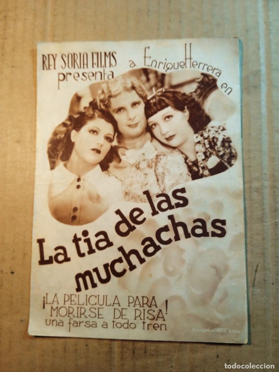  Flyers Publicitaires de films Anciens: FOLLETO DE MANO DOBLE DE LA PEL&Iacute;CULA LA T&Iacute;A DE LAS MUCHACHAS