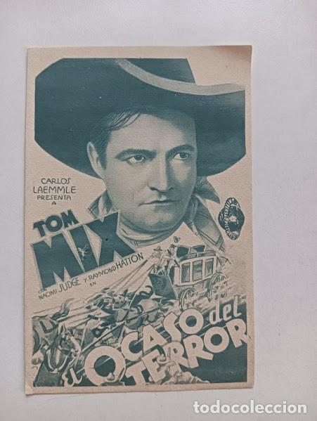 Kino: EL OCASO DEL TERROR PROGRAMA TARJETA UNIVERSAL TOM MIX