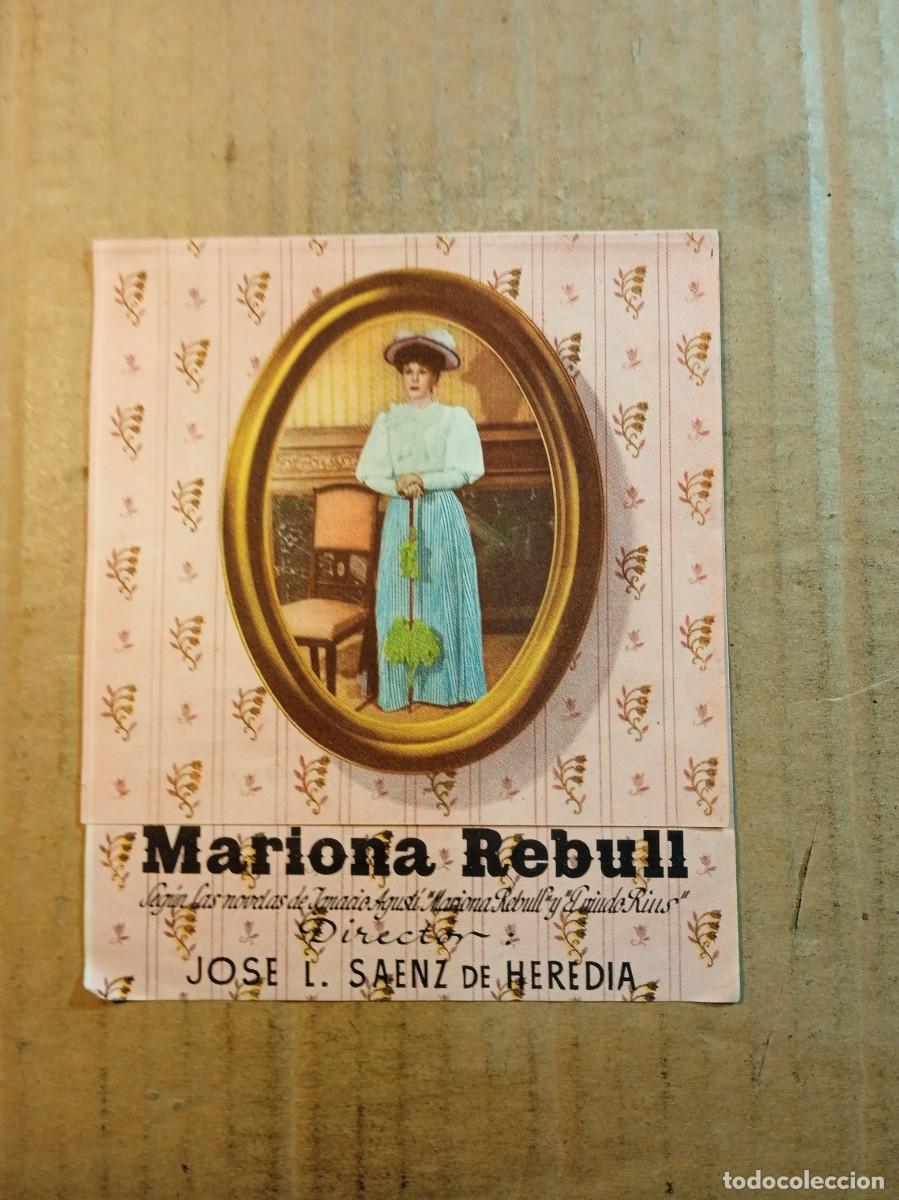  Foglietti di film di film antichi di cinema: FOLLETO DE MANO DOBLE DE LA PEL&Iacute;CULA MARIONA REBULL