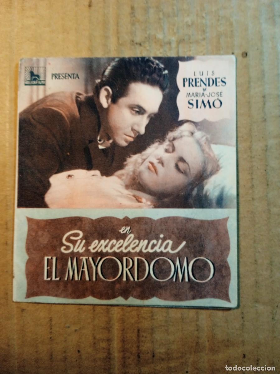 Flyers Publicitaires de films Anciens: FOLLETO DE MANO DOBLE DE LA PEL&Iacute;CULA SU EXCELENCIA EL MAYORDOMO