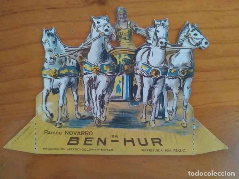 Cinema: BEN HUR PROGRAMA TROQUELADO MGM RAMON NOVARRO MAY MCAVOY GARY COOPER GABLE CRAWFORD GISH