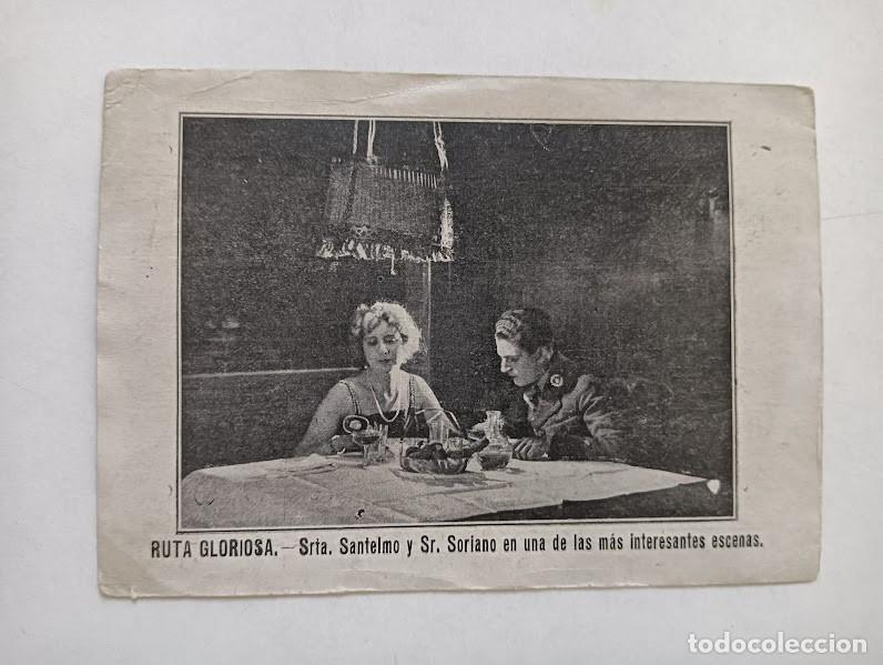  Flyers Publicitaires de films Anciens: RUTA GLORIOSA PROGRAMA TARJETA FERNANDO DELGADO CARIDAD SANTELMO MANUEL SORIANO CINE MUDO ESPA&Ntilde;OL