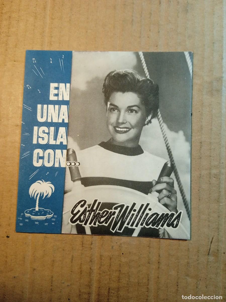  Flyers Publicitaires de films Anciens: FOLLETO DE MANO DOBLE DE LA PEL&Iacute;CULA EN UNA ISLA CONTIGO