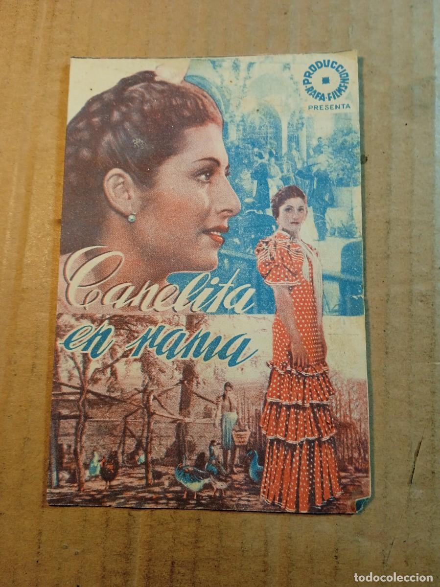 Flyers Publicitaires de films Anciens: FOLLETO DE MANO DOBLE DE LA PEL&Iacute;CULA CANELITA EN RAMA