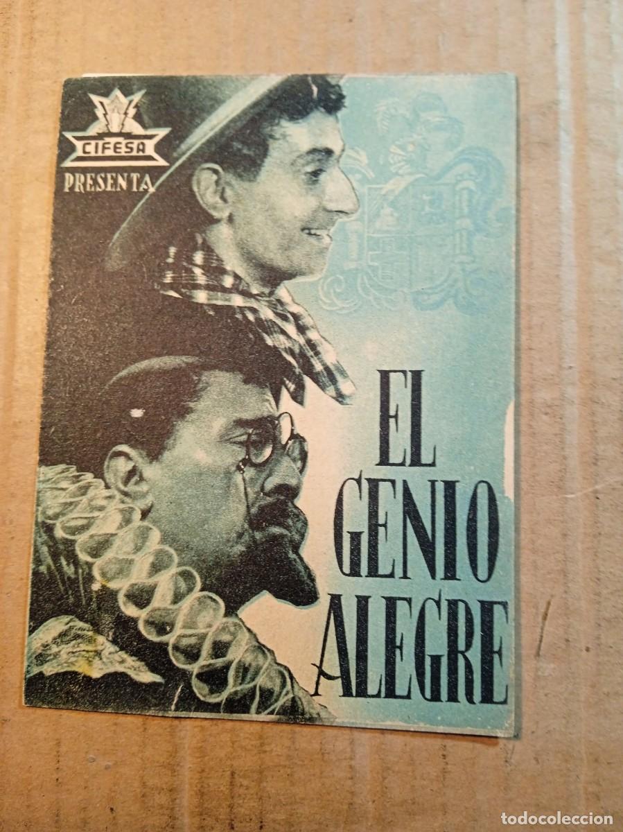  Flyers Publicitaires de films Anciens: FOLLETO DE MANO DOBLE DE LA PEL&Iacute;CULA EL GENIO ALEGRE
