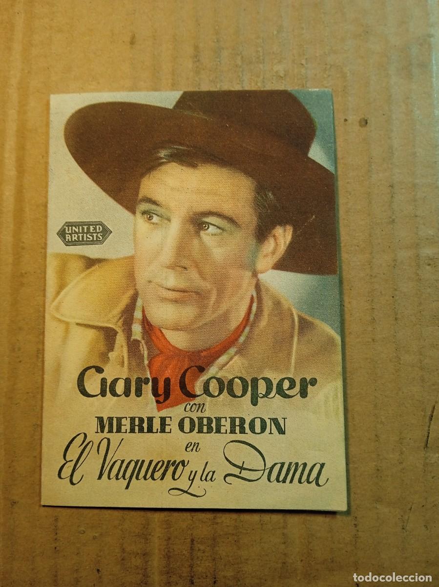  Flyers Publicitaires de films Anciens: FOLLETO DE MANO DOBLE DE LA PEL&Iacute;CULA EL VAQUERO Y LA DAMA