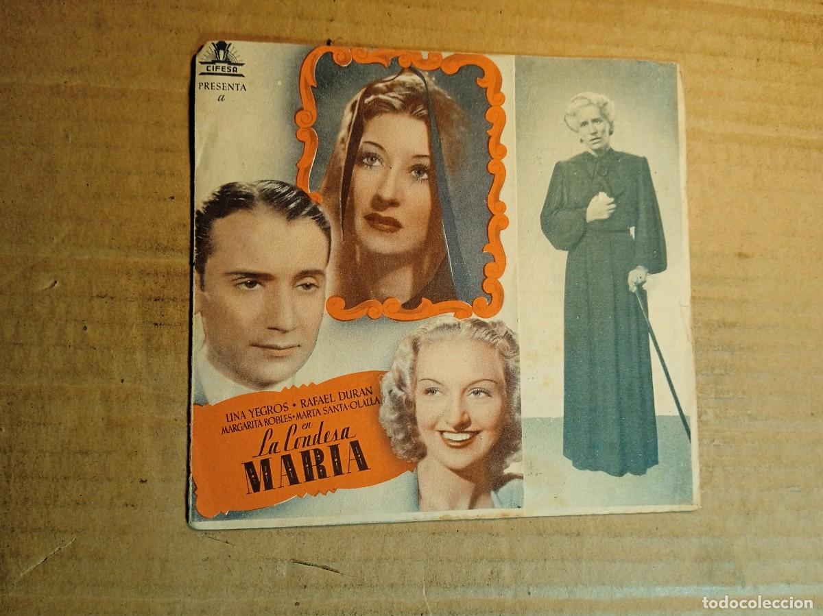  Flyers Publicitaires de films Anciens: FOLLETO DE MANO DOBLE DE LA PEL&Iacute;CULA LA CONDESA MARIA