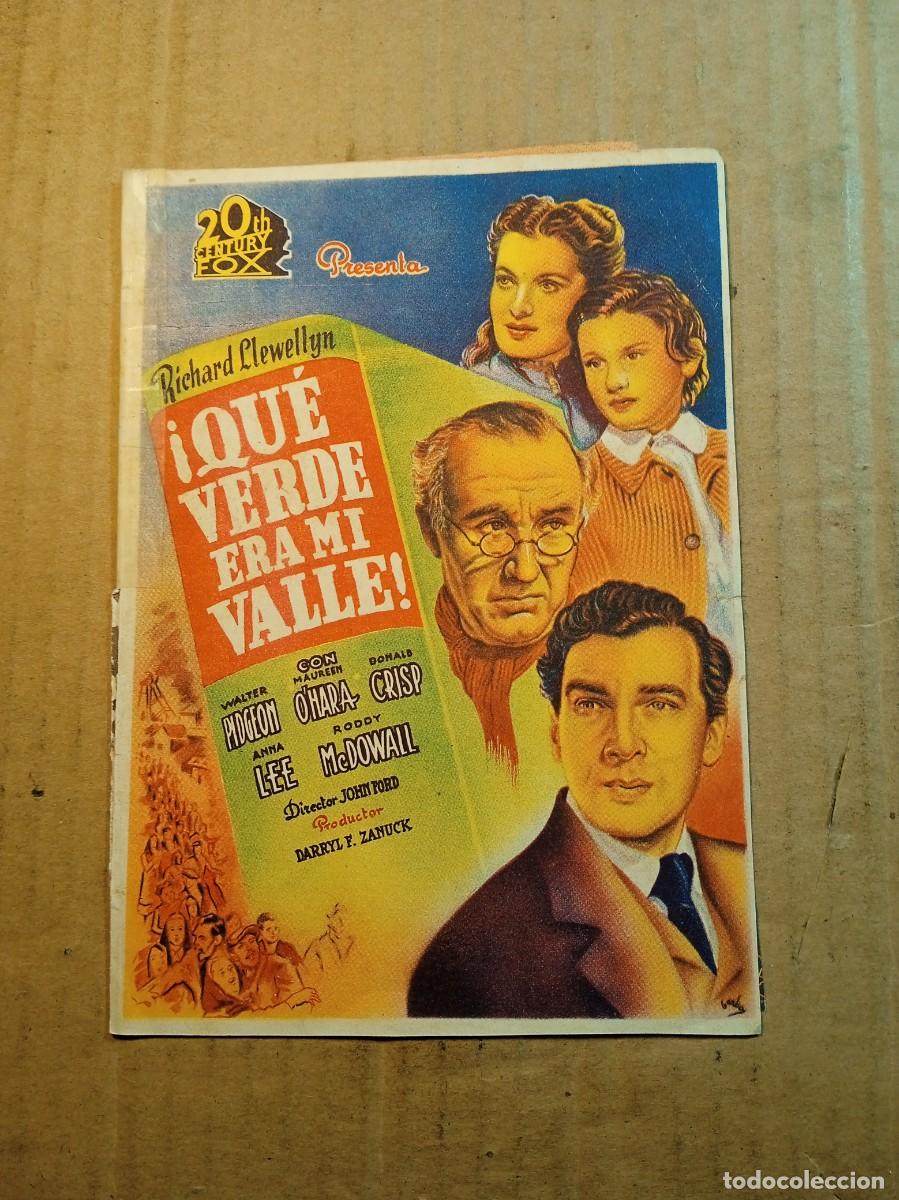 Flyers Publicitaires de films Anciens: FOLLETO DE MANO DOBLE DE LA PEL&Iacute;CULA QU&Eacute; VERDE ERA MI VALLE