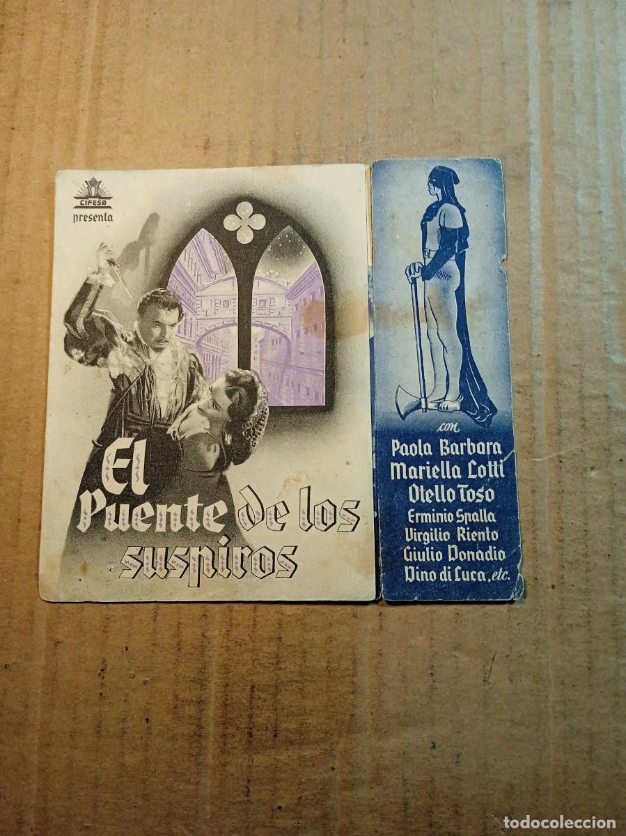  Flyers Publicitaires de films Anciens: FOLLETO DE MANO DOBLE DE LA PEL&Iacute;CULA EL PUENTE DE LOS SUSPIROS