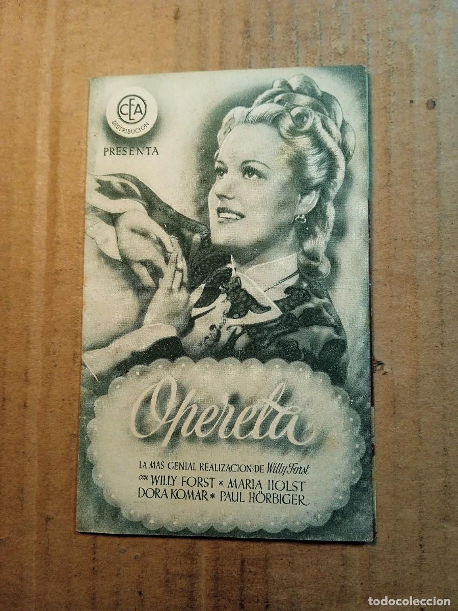  Flyers Publicitaires de films Anciens: FOLLETO DE MANO DOBLE DE LA PEL&Iacute;CULA OPERETA