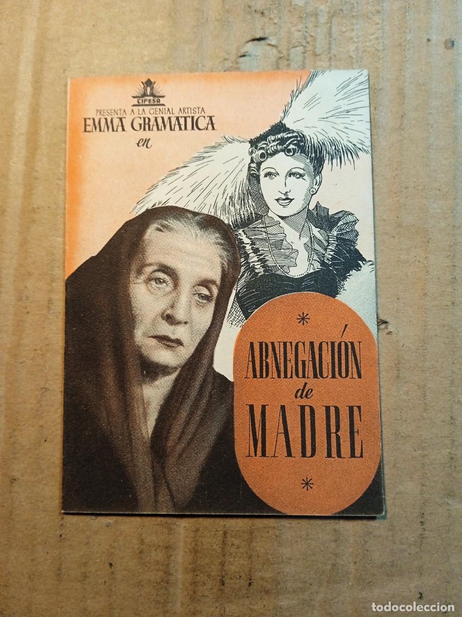  Flyers Publicitaires de films Anciens: FOLLETO DE MANO DOBLE DE LA PEL&Iacute;CULA ABNEGACI&Oacute;N DE MADRE