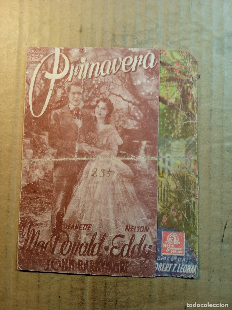 Cine: FOLLETO DE MANO DOBLE DE LA PEL&Iacute;CULA PRIMAVERA - Foto 1
