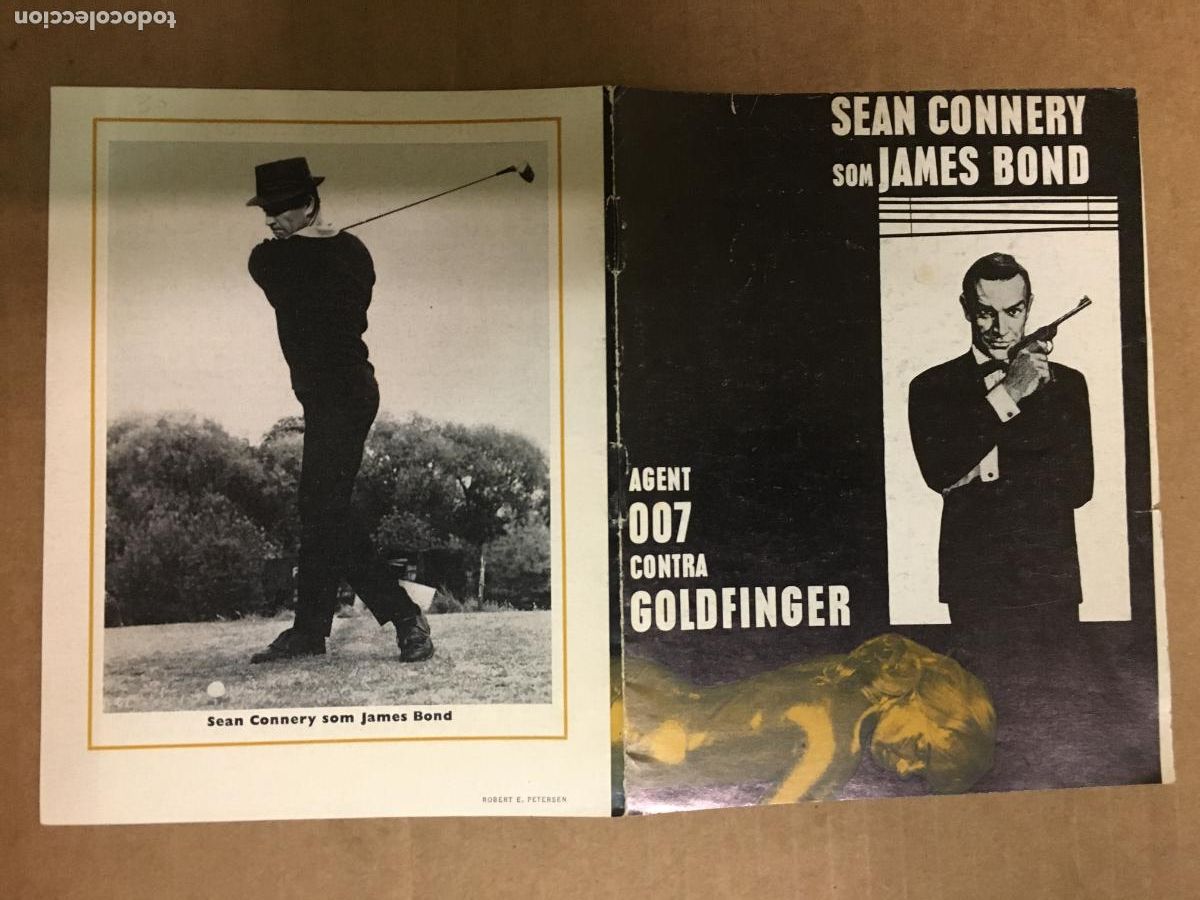 Cine: PTCC 329 JAMES BOND CONTRA GOLDFINGER PROGRAMA LIBRITO DANES SEAN CONNERY 007