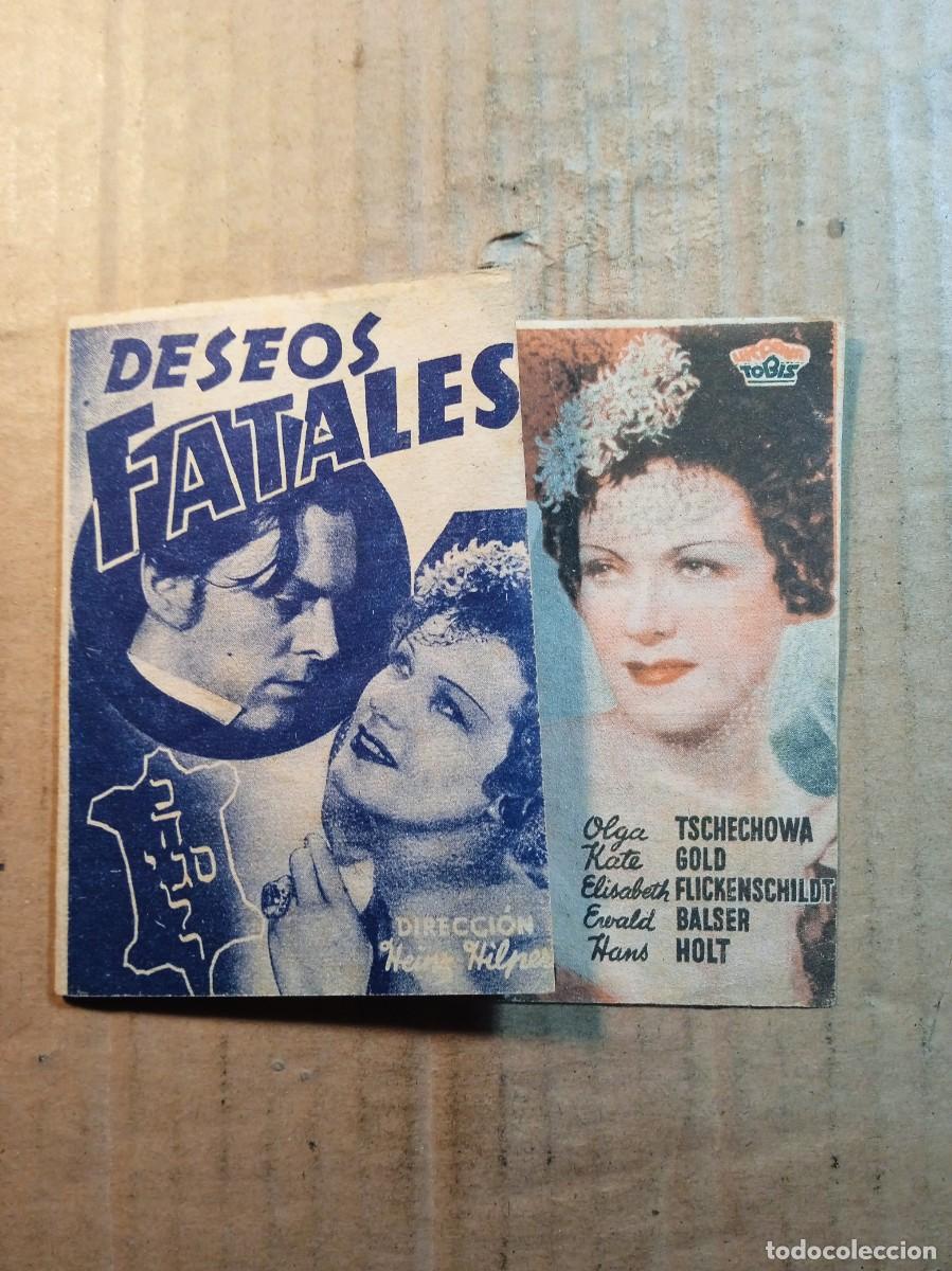 Cinema: FOLLETO DE MANO DOBLE DE LA PEL&Iacute;CULA DESEOS FATALES