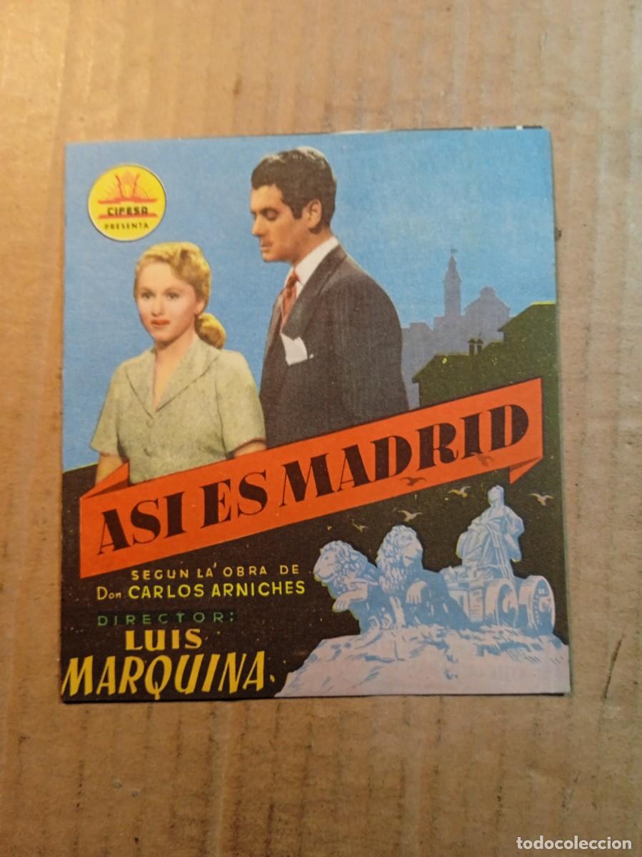 Cinema: FOLLETO DE MANO DOBLE DE LA PEL&Iacute;CULA AS&Iacute; ES MADRID