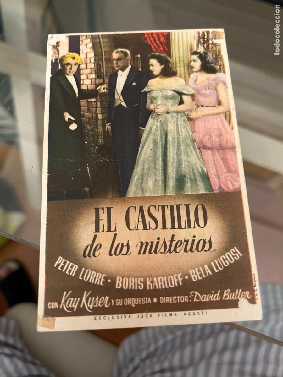 Cine: 1791 EL CASTILLO DE LOS MISTERIOS SALON CERVANTES ALCALA CON PUBLICIDAD BUEN ESTADO