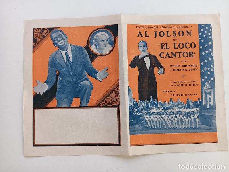 Cine: EL LOCO CANTOR PROGRAMA DOBLE EXCLUSIVAS DIANA AL JOLSON BETTY BRONSON