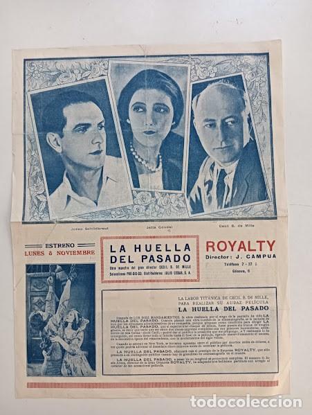 Kino: LA HUELLA DEL PASADO PROGRAMA SENCILLO GRANDE JULIO CESAR CECIL B DEMILLE WILLIAM BOYD GOUDAL raro