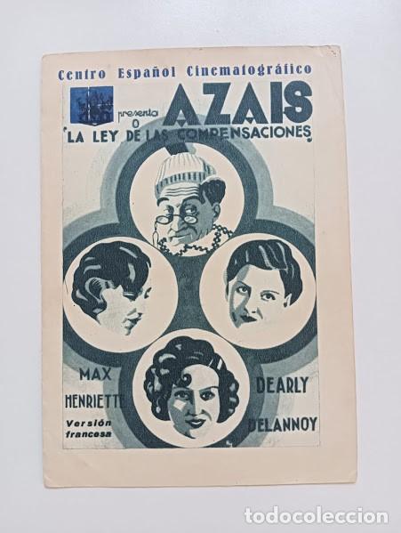  Foglietti di film di film antichi di cinema: AZAIS PROGRAMA DOBLE CEC MAX DEARLY HENRIETTE DELANNOY