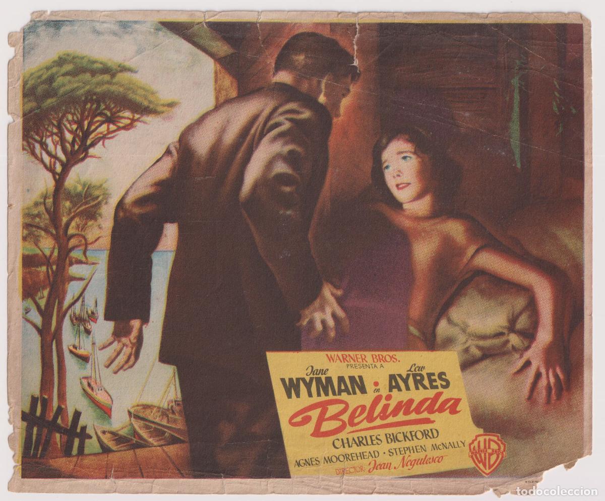 Folhetos de m&atilde;o de filmes antigos de cinema: PROGRAMA DE CINE &ndash; BELINDA &ndash; JANE WYMAN, LEW AYRES - CINE ESLAVA &ndash; VALENCIA 1954