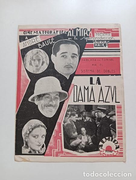 Cine: LA DAMA AZUL PROGRAMA DOBLE ALMIRA FILMS ANDRE BAUGE - Foto 1