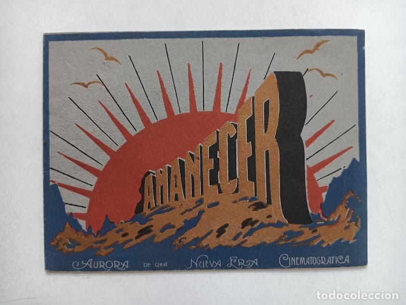 Folhetos de m&atilde;o de filmes antigos de cinema: AMANECER PROGRAMA LIBRITO FOX JANET GAYNOR F.W. MURNAU GEORGE O'BRIEN CINE MUDO
