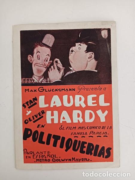 Cine: POLITIQUERIAS PROGRAMA DOBLE URUGUAYO STAN LAUREL OLIVER HARDY