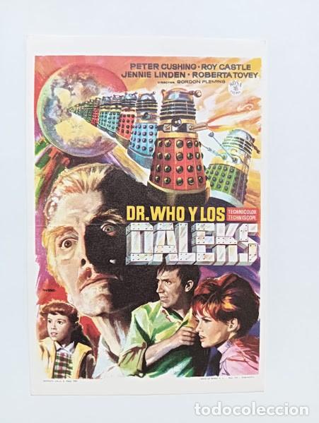 Folhetos de m&atilde;o de filmes antigos de cinema: DR WHO Y LOS DALEKS AMICUS PROGRAMA SENCILLO ROSA FILMS PETER CUSHING ROY CASTLE