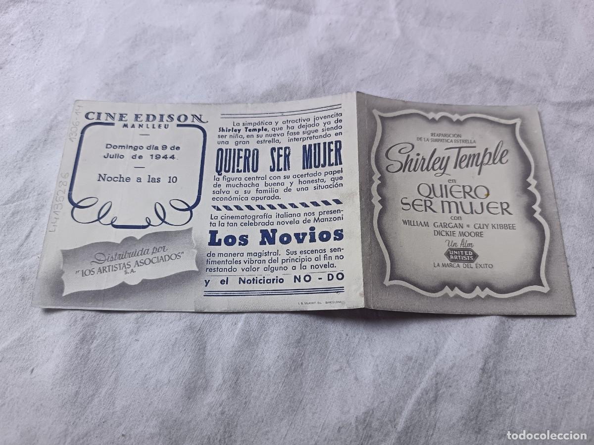 Cinema: Folleto de Mano de Cine, Quiero ser Mujer